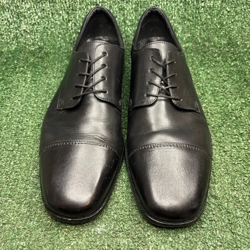 Florsheim 18358-01 Cap Toe Leather Oxford Formal Dress Shoe Black Mens Sz 11.5 D